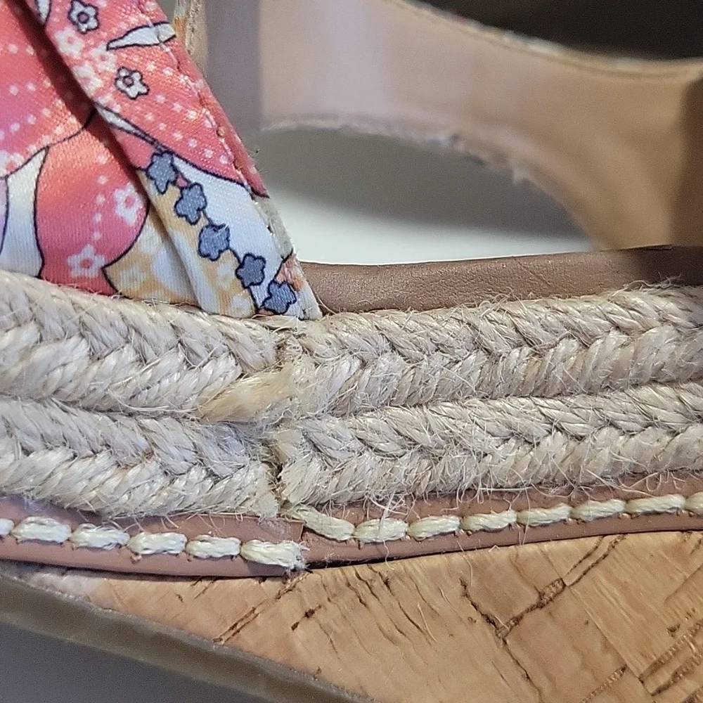Naturalizer Multicolor Women's Cork Wedge Sandals Sz 8.5
